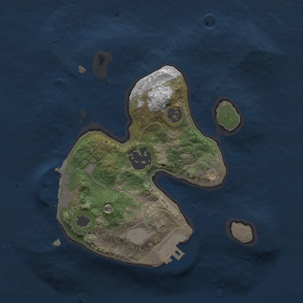 Rust Map: Procedural Map, Size: 2000, Seed: 545785101, 8 Monuments
