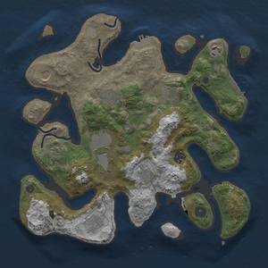 Thumbnail Rust Map: Procedural Map, Size: 3500, Seed: 1665548795, 18 Monuments