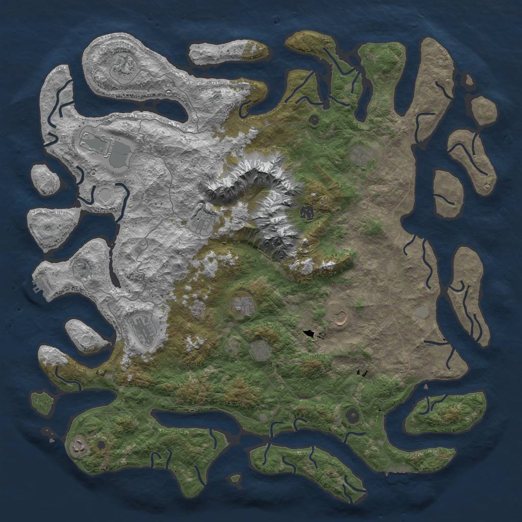 Rust Map: Procedural Map, Size: 5500, Seed: 20220601, 19 Monuments