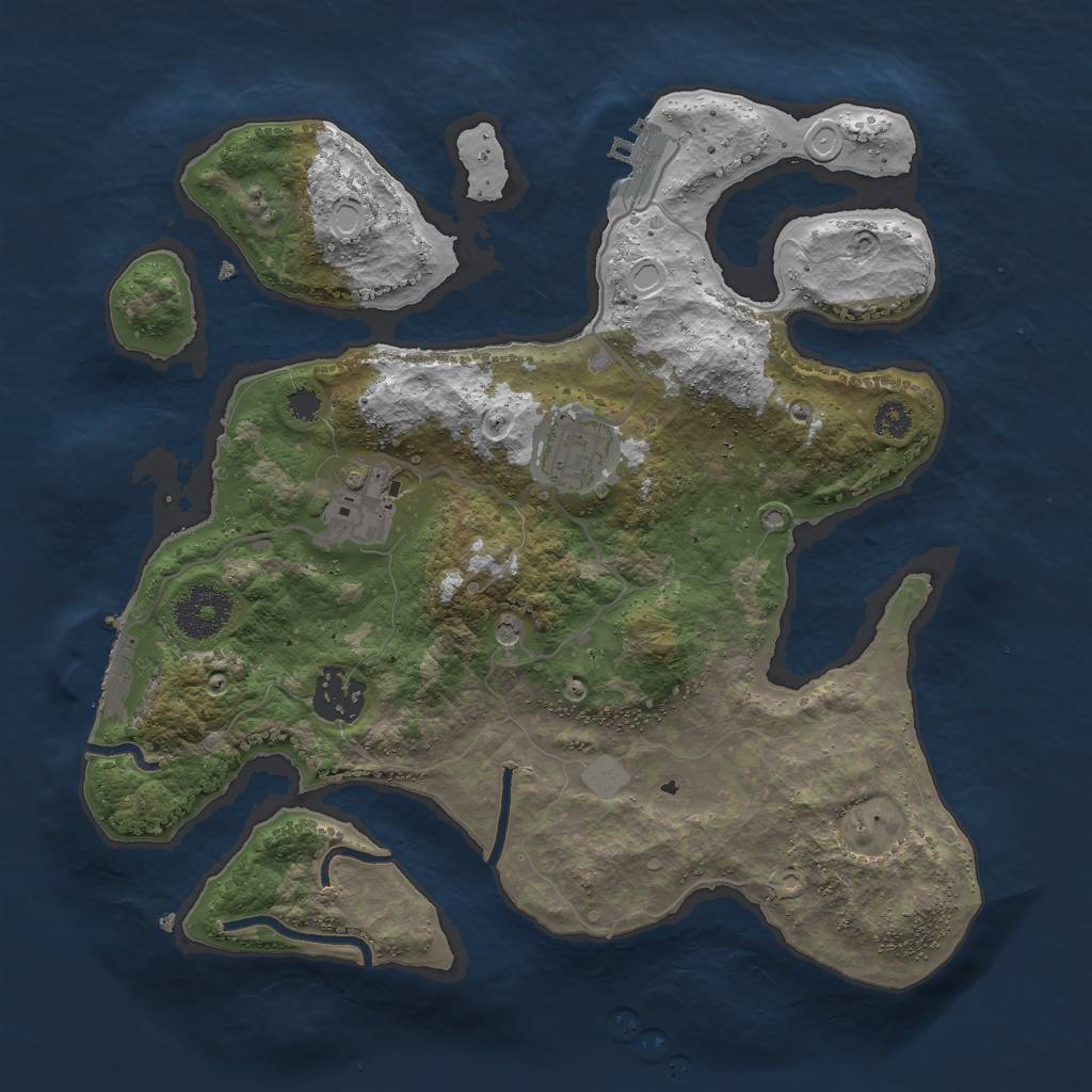Rust Map: Procedural Map, Size: 3000, Seed: 1600914977, 11 Monuments
