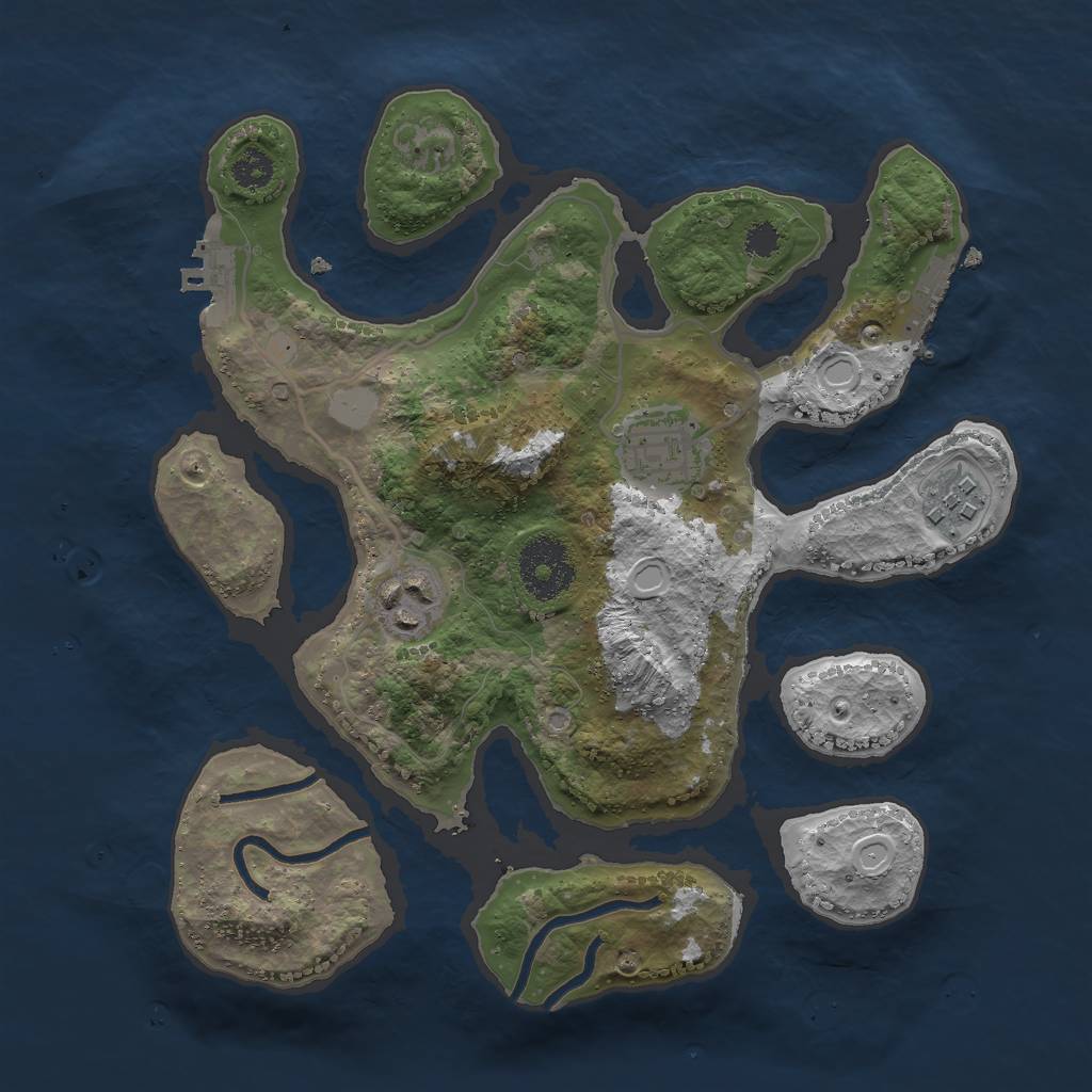 Rust Map: Procedural Map, Size: 2800, Seed: 3099, 10 Monuments