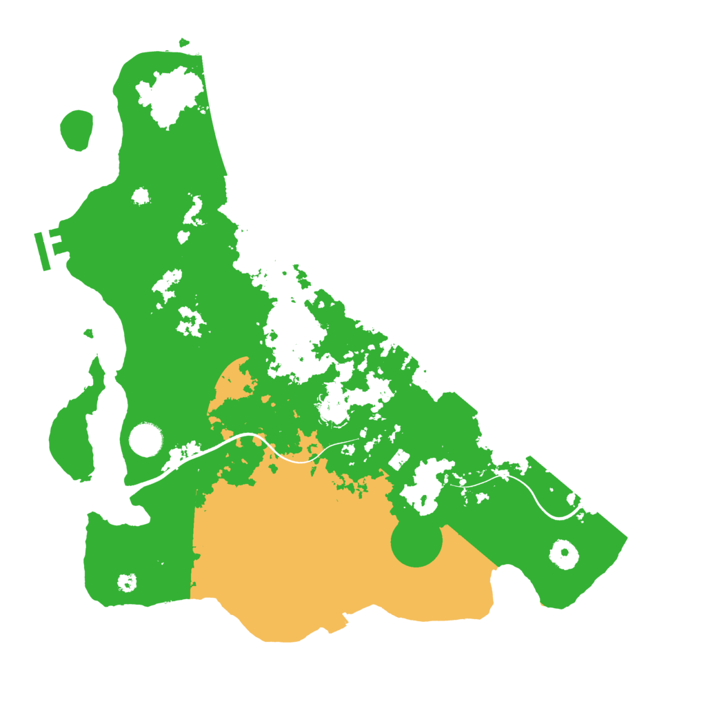 Biome Rust Map: Procedural Map, Size: 3700, Seed: 78546579