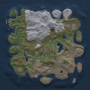 Thumbnail Rust Map: Procedural Map, Size: 4000, Seed: 62, 14 Monuments