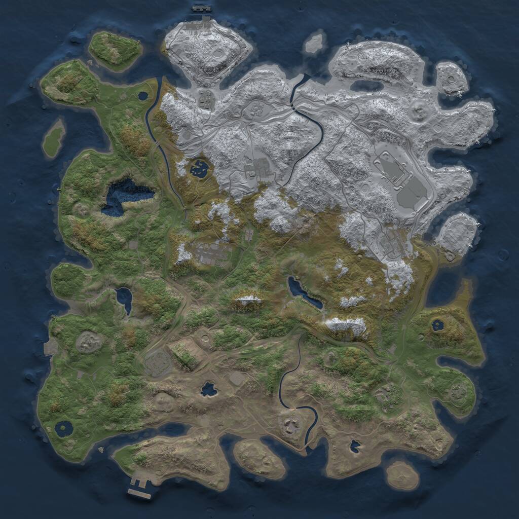 Rust Map: Procedural Map, Size: 4500, Seed: 2181438, 15 Monuments