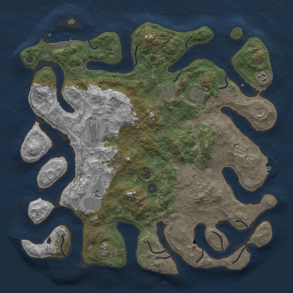 Rust Map: Procedural Map, Size: 4500, Seed: 1149753, 18 Monuments