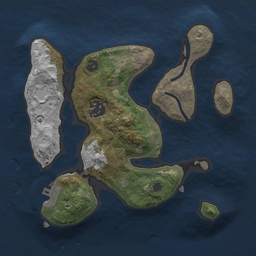 Rust Map: Procedural Map, Size: 2200, Seed: 177816029, 7 Monuments
