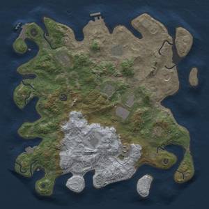 Thumbnail Rust Map: Procedural Map, Size: 4000, Seed: 3619, 18 Monuments