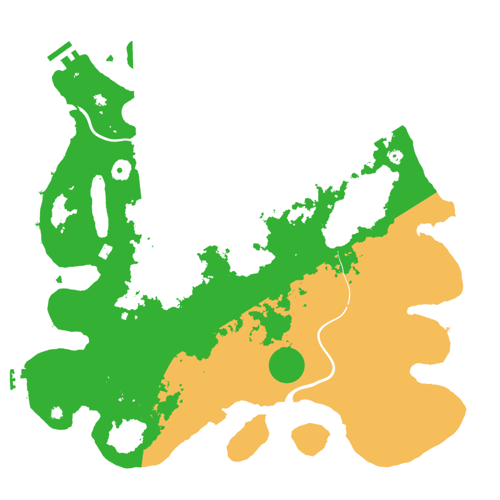Biome Rust Map: Procedural Map, Size: 3700, Seed: 300005