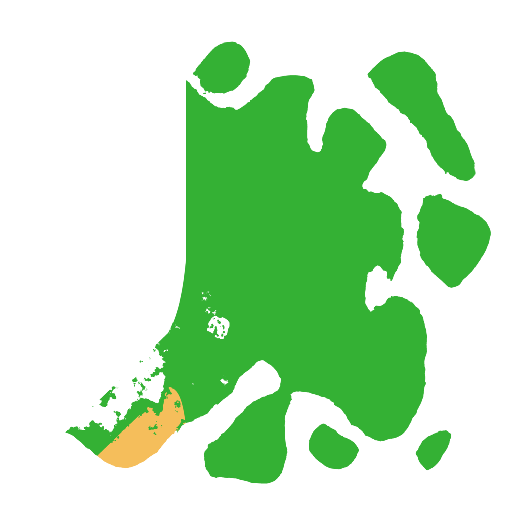 Biome Rust Map: Barren, Size: 3500, Seed: 1057242682