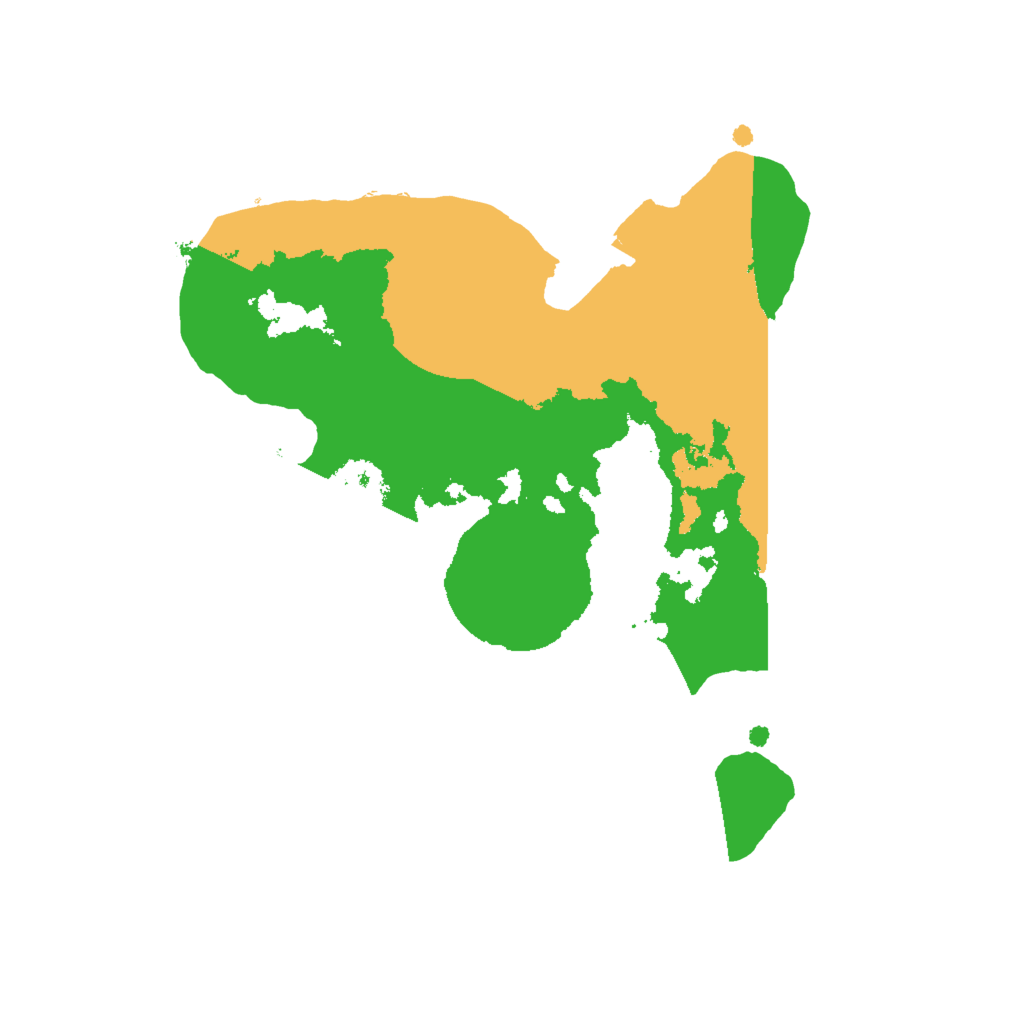 Biome Rust Map: Procedural Map, Size: 2000, Seed: 83576