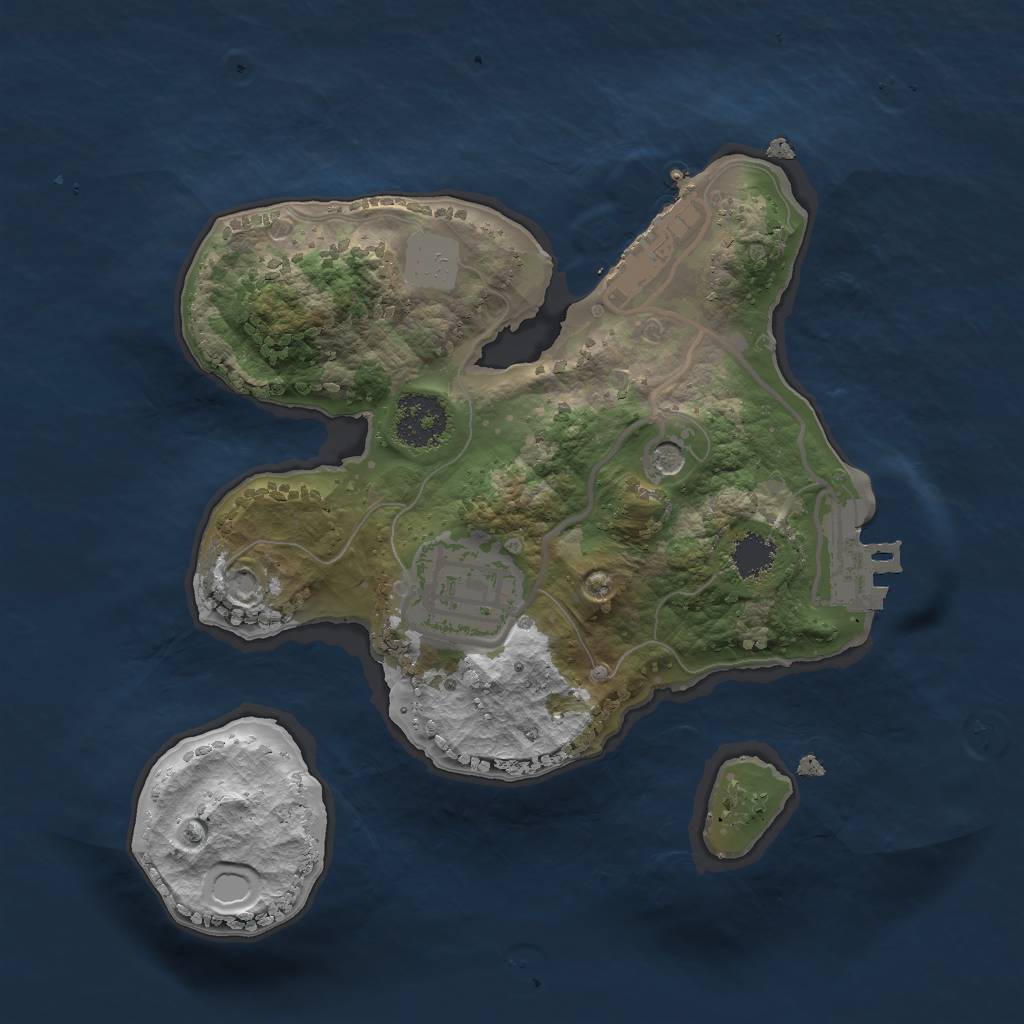 Rust Map: Procedural Map, Size: 2000, Seed: 83576, 9 Monuments