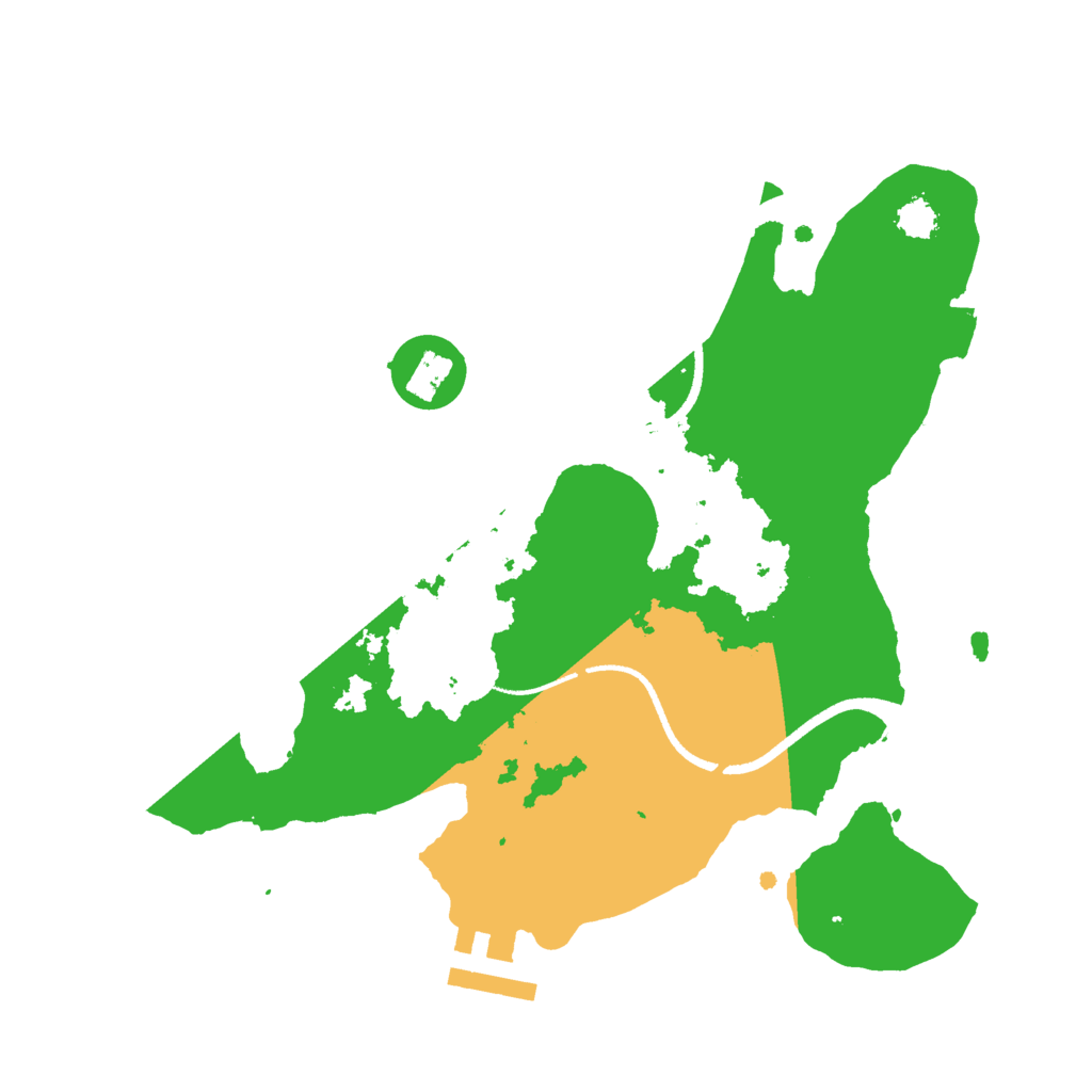 Biome Rust Map: Procedural Map, Size: 2500, Seed: 55555