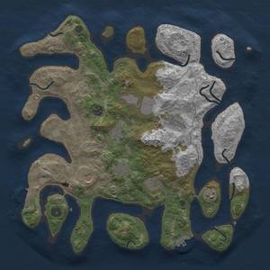 Thumbnail Rust Map: Procedural Map, Size: 4000, Seed: 45678, 17 Monuments