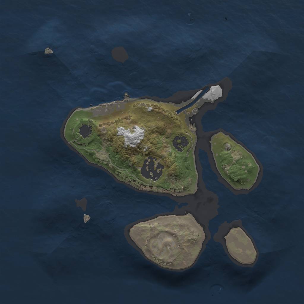 Rust Map: Procedural Map, Size: 2000, Seed: 1195338203, 7 Monuments