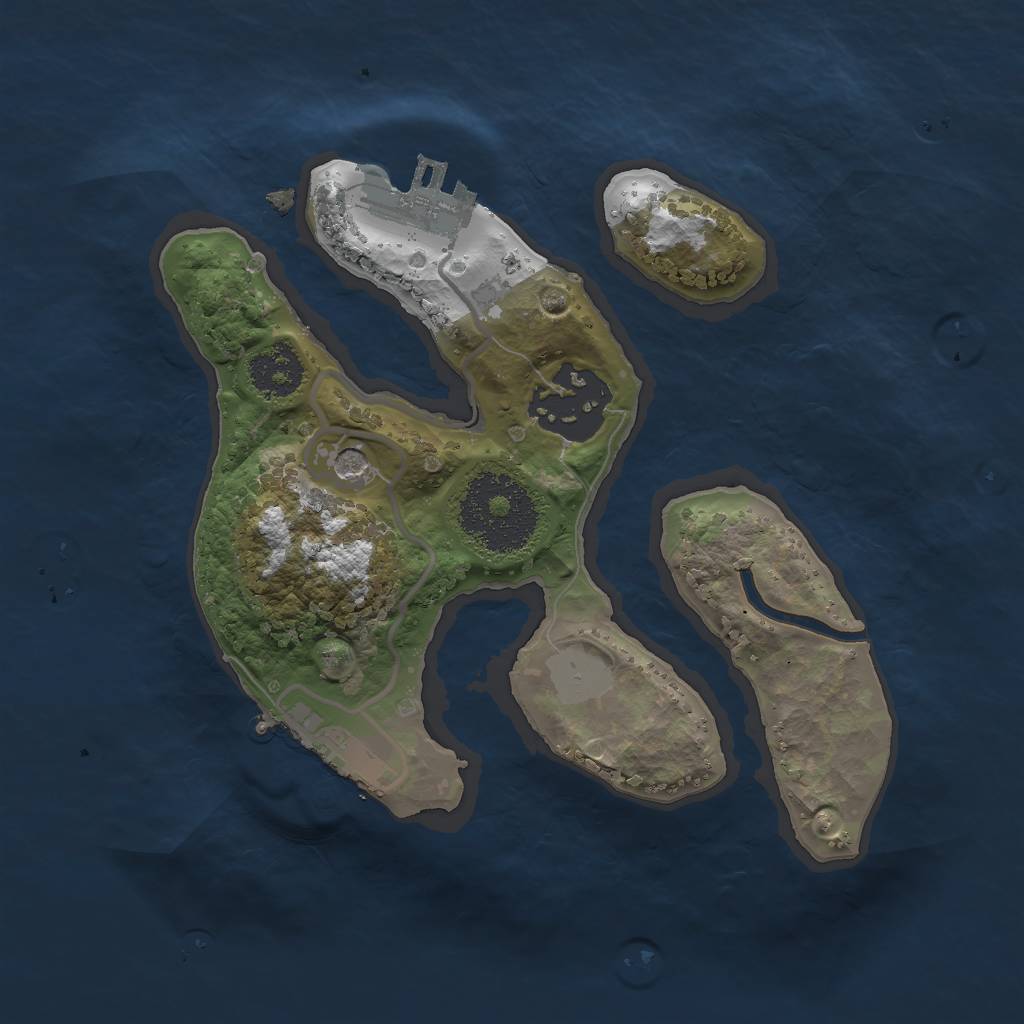 Rust Map: Procedural Map, Size: 2000, Seed: 5751396, 9 Monuments