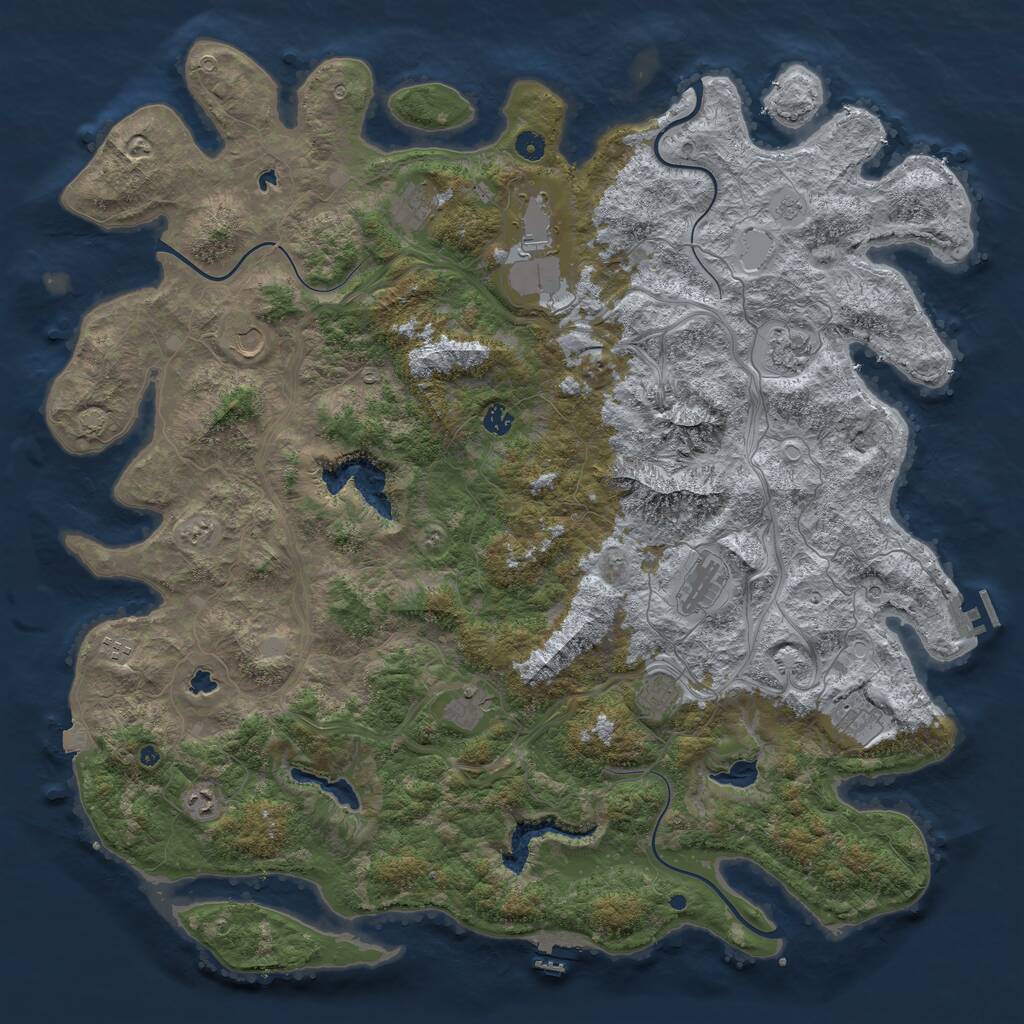 Rust Map: Procedural Map, Size: 5200, Seed: 6378, 17 Monuments