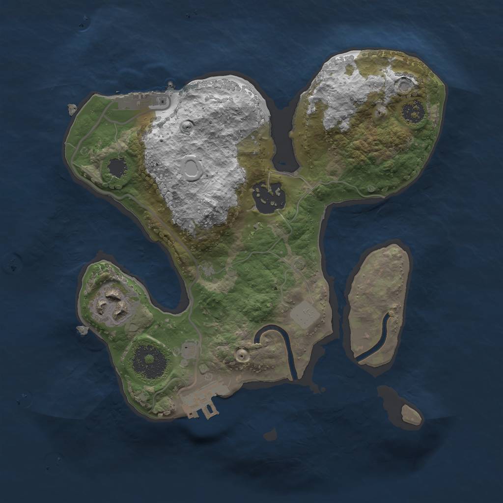 Rust Map: Procedural Map, Size: 2250, Seed: 20220114, 9 Monuments