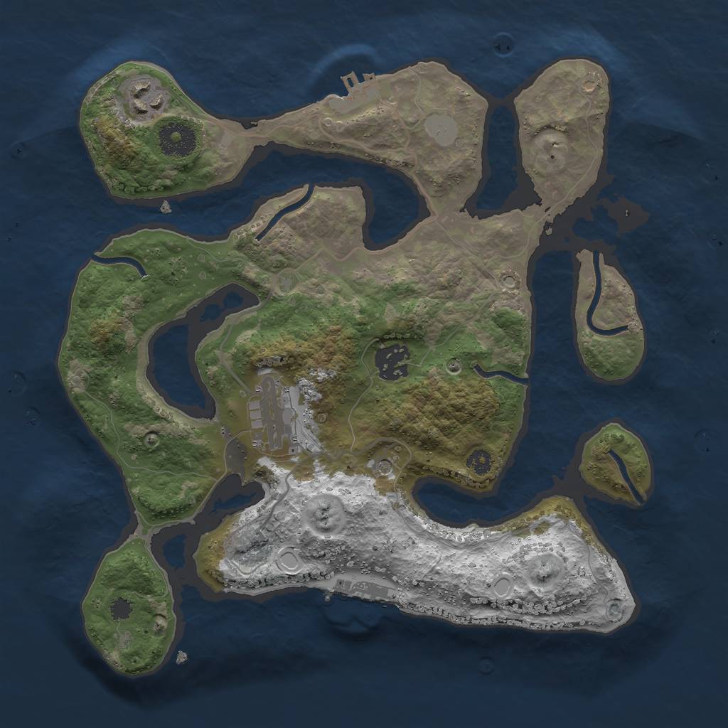 Rust Map: Procedural Map, Size: 3000, Seed: 1248938, 11 Monuments