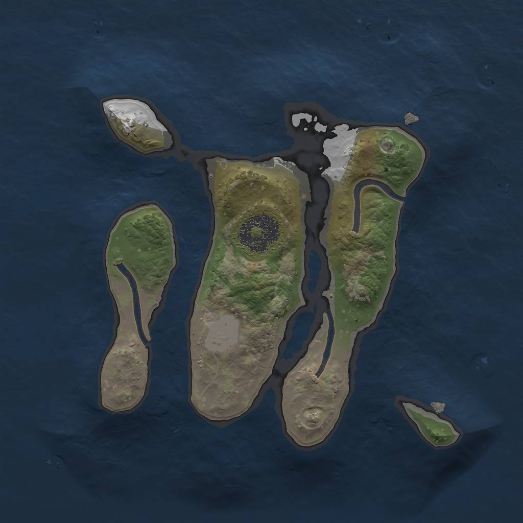 Rust Map: Procedural Map, Size: 2000, Seed: 623412, 5 Monuments