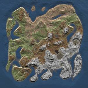 Thumbnail Rust Map: Procedural Map, Size: 4000, Seed: 16, 13 Monuments