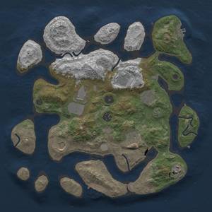 Thumbnail Rust Map: Procedural Map, Size: 3500, Seed: 6234, 15 Monuments