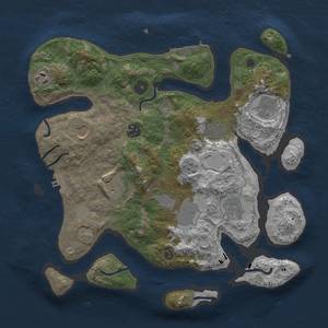 Thumbnail Rust Map: Procedural Map, Size: 3500, Seed: 87, 17 Monuments