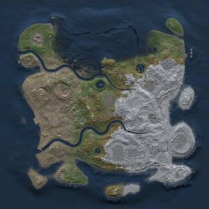 Thumbnail Rust Map: Procedural Map, Size: 3500, Seed: 87, 14 Monuments