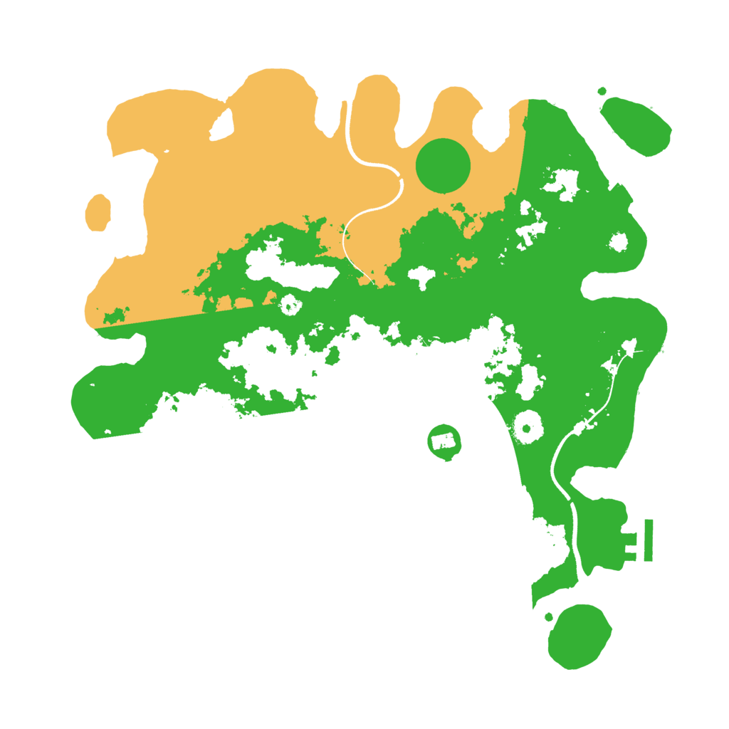 Biome Rust Map: Procedural Map, Size: 3510, Seed: 4589495