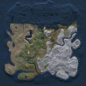 Thumbnail Rust Map: Procedural Map, Size: 4000, Seed: 19, 12 Monuments