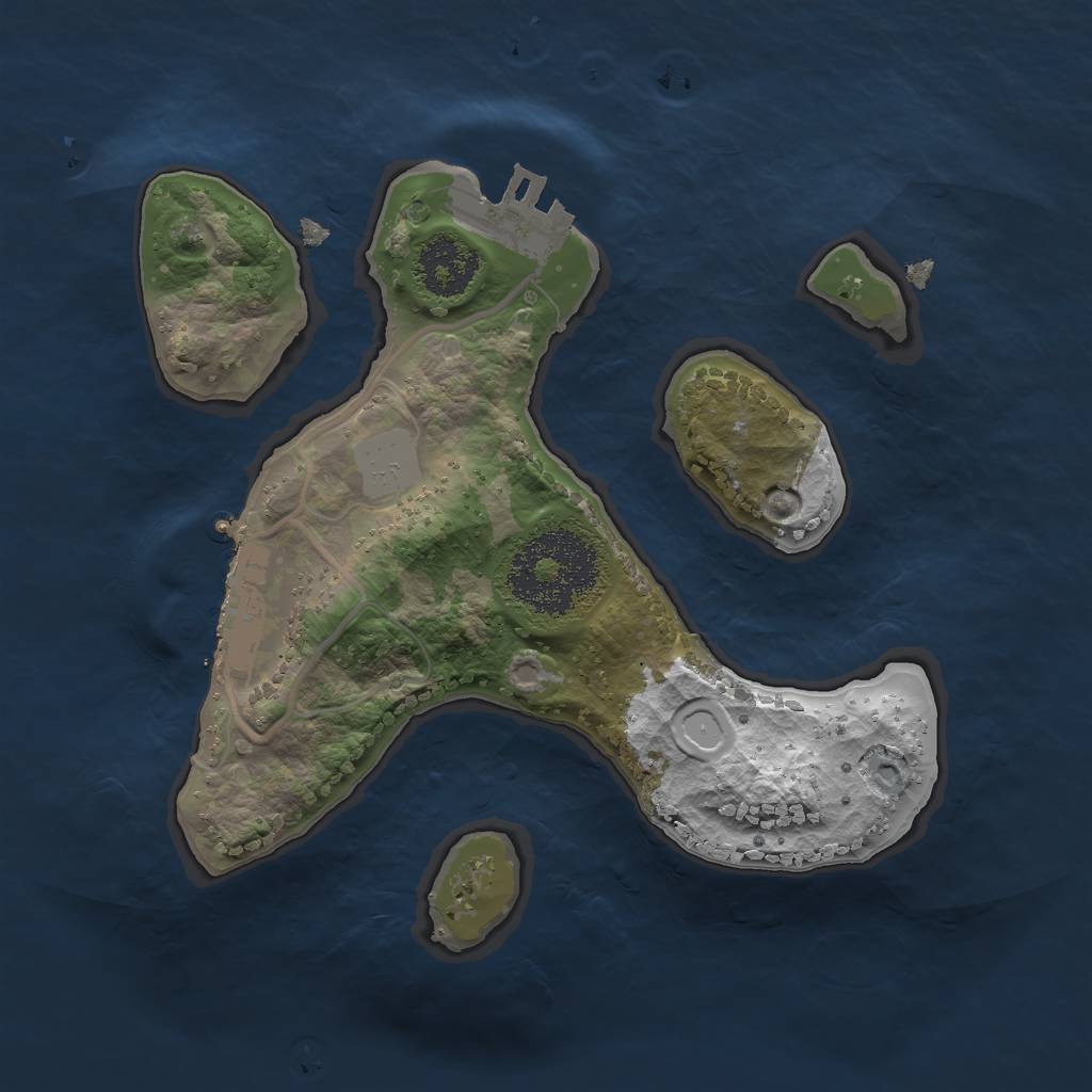 Rust Map: Procedural Map, Size: 1900, Seed: 1239, 7 Monuments