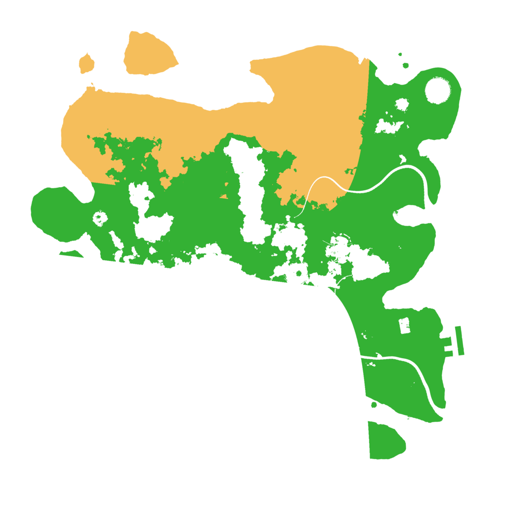 Biome Rust Map: Procedural Map, Size: 3510, Seed: 6015332