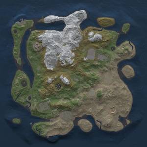 Thumbnail Rust Map: Procedural Map, Size: 3500, Seed: 76666, 18 Monuments