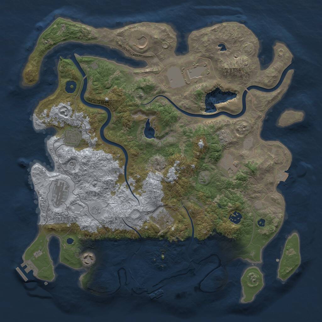 Rust Map: Procedural Map, Size: 4000, Seed: 1986959, 15 Monuments