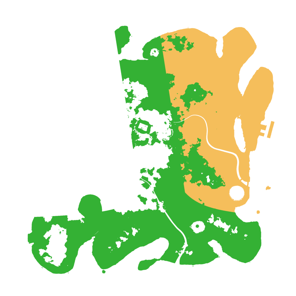 Biome Rust Map: Procedural Map, Size: 3510, Seed: 5216975