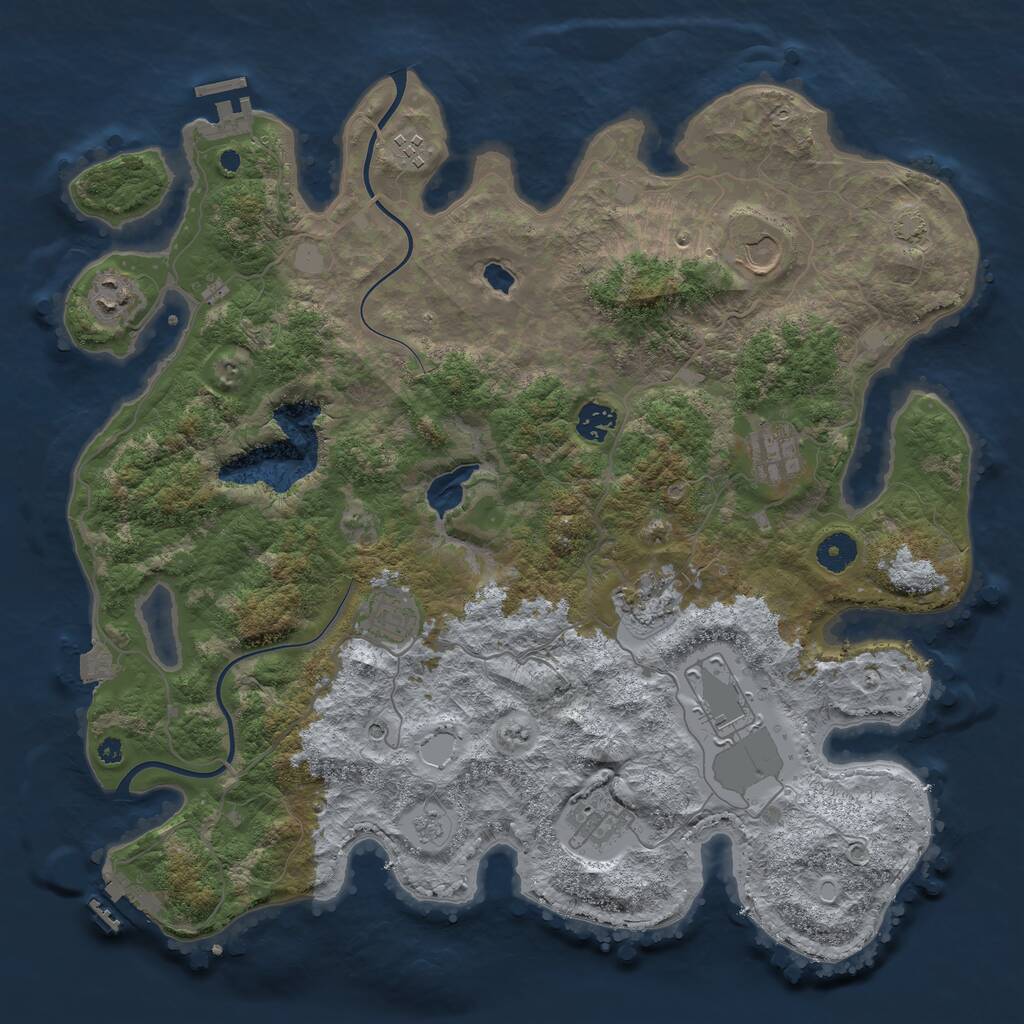 Rust Map: Procedural Map, Size: 4000, Seed: 192439380, 15 Monuments