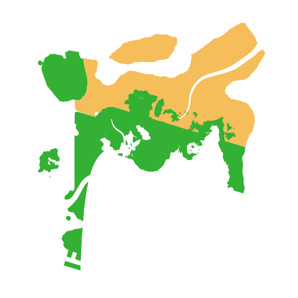 Biome Rust Map: Procedural Map, Size: 2500, Seed: 38042917