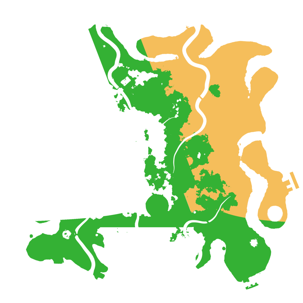 Biome Rust Map: Procedural Map, Size: 3510, Seed: 395226