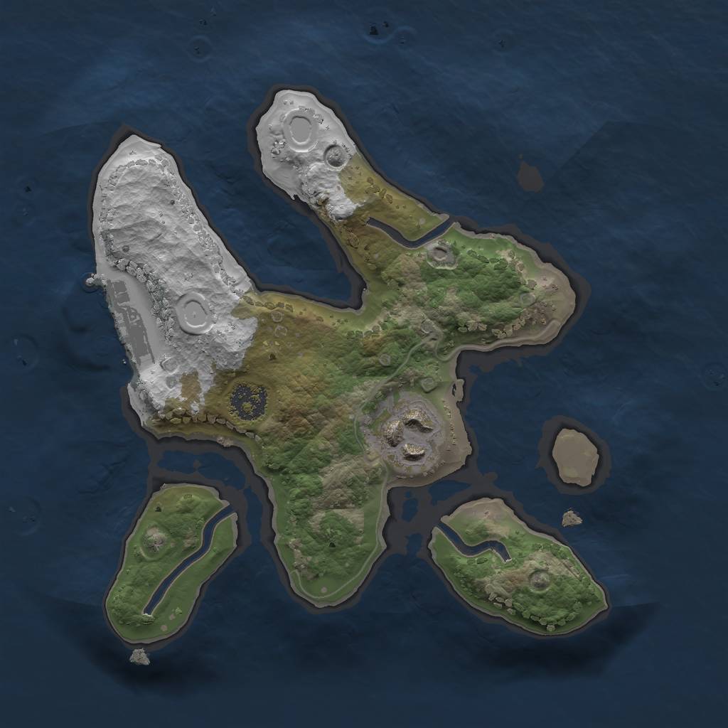 Rust Map: Procedural Map, Size: 2000, Seed: 55, 7 Monuments