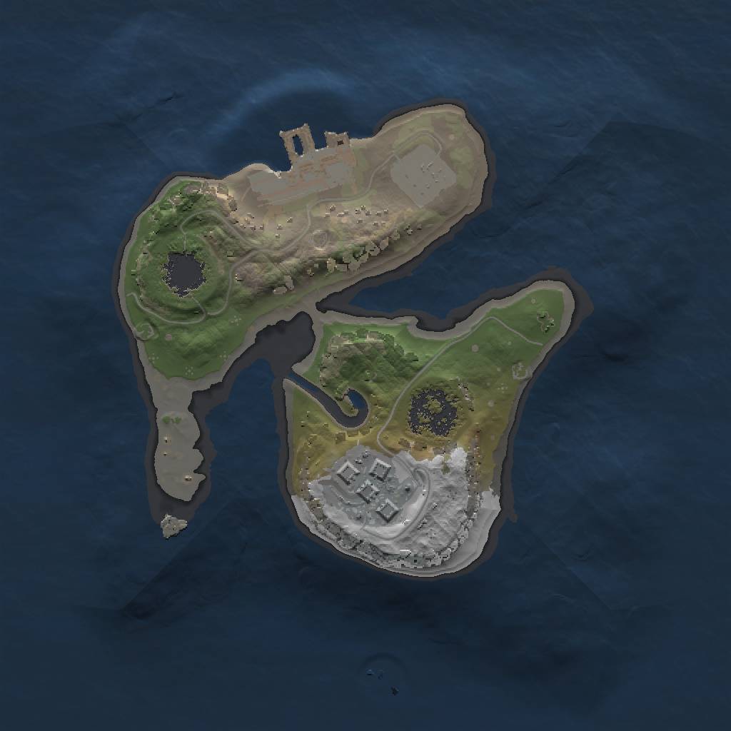 Rust Map: Procedural Map, Size: 1500, Seed: 456987, 6 Monuments