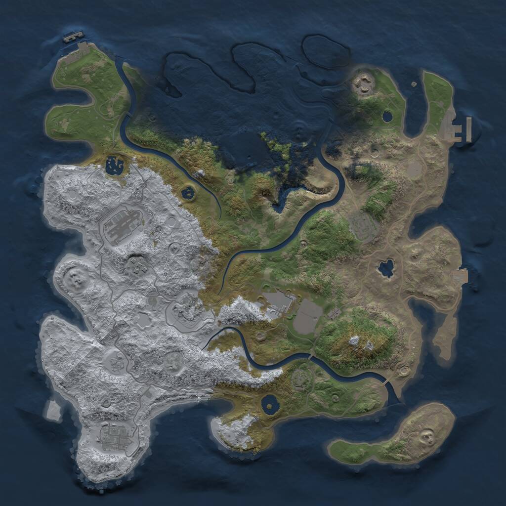 Rust Map: Procedural Map, Size: 4000, Seed: 927267, 15 Monuments