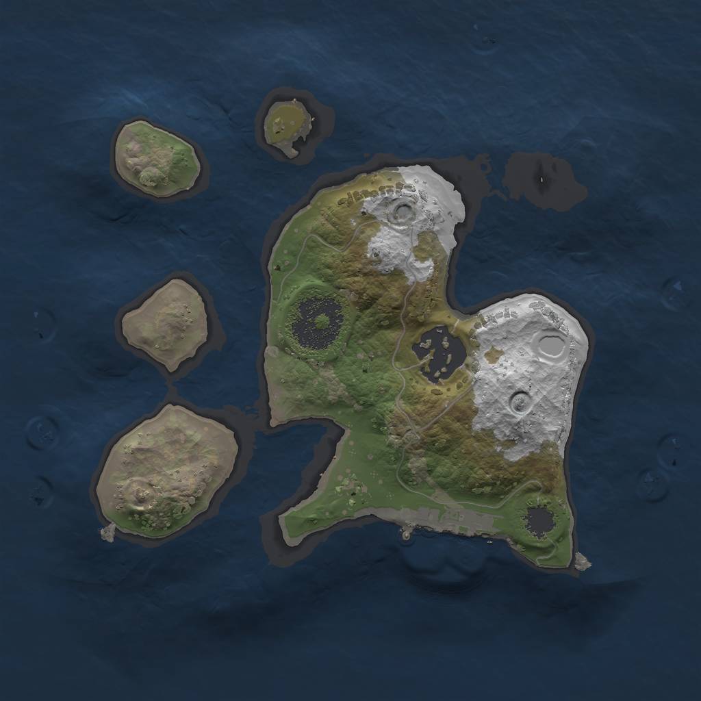 Rust Map: Procedural Map, Size: 2000, Seed: 123, 7 Monuments