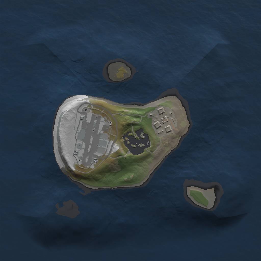 Rust Map: Barren, Size: 1500, Seed: 12, 5 Monuments