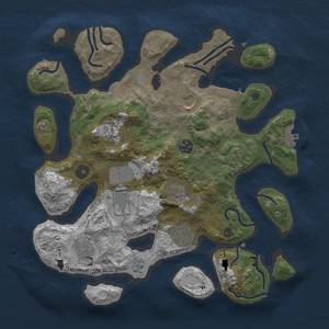 Thumbnail Rust Map: Procedural Map, Size: 3500, Seed: 500, 16 Monuments