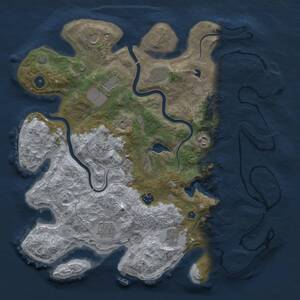 Thumbnail Rust Map: Procedural Map, Size: 4000, Seed: 60, 15 Monuments