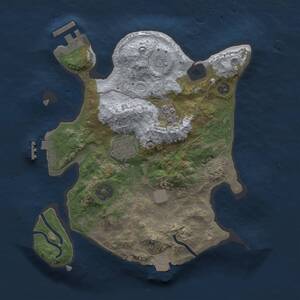 Thumbnail Rust Map: Procedural Map, Size: 2500, Seed: 5, 7 Monuments