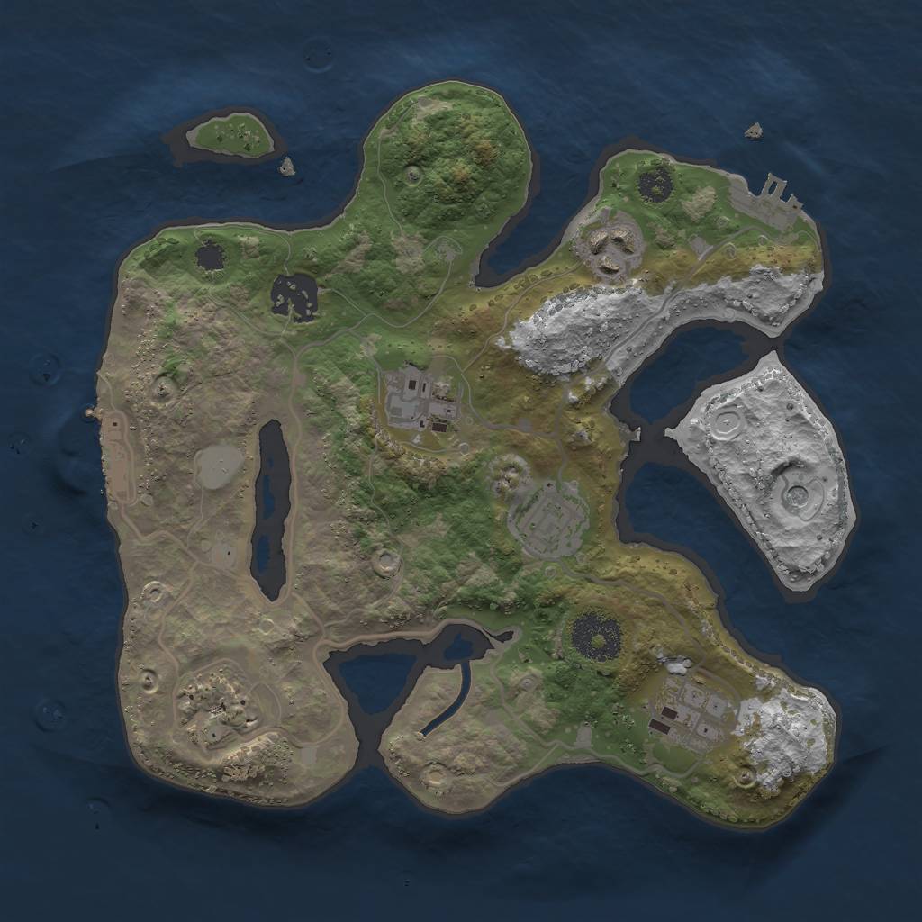 Rust Map: Procedural Map, Size: 2750, Seed: 430506408, 14 Monuments