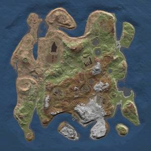 Thumbnail Rust Map: Procedural Map, Size: 3500, Seed: 71, 14 Monuments