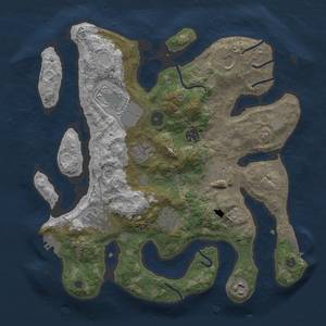 Thumbnail Rust Map: Procedural Map, Size: 3500, Seed: 1323499740, 17 Monuments