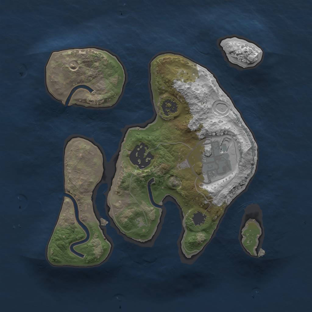 Rust Map: Procedural Map, Size: 2000, Seed: 650328122, 7 Monuments