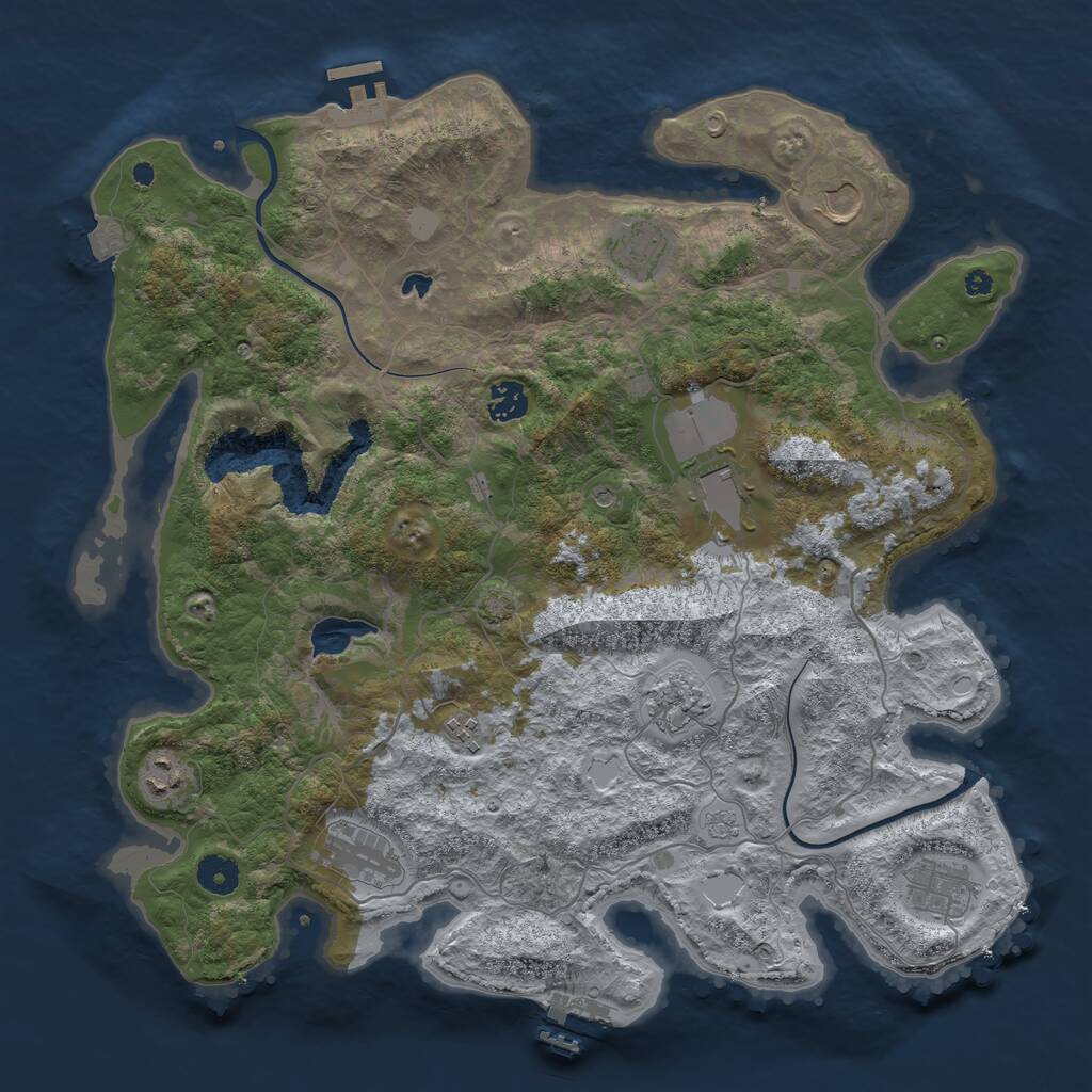 Rust Map: Procedural Map, Size: 4000, Seed: 782306, 15 Monuments